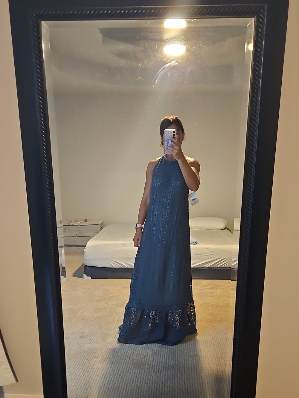 Dress Up Navy Lace Maxi Dress